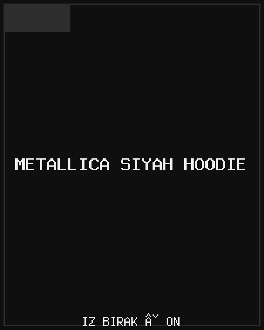 Metallica Siyah Hoodie Ön