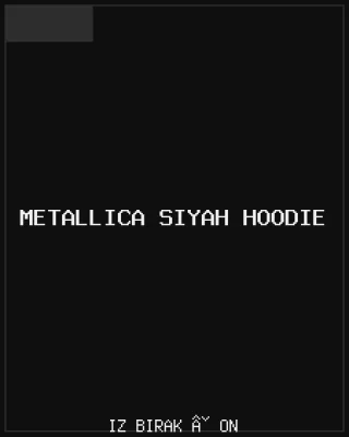 Metallica Siyah Hoodie Ön
