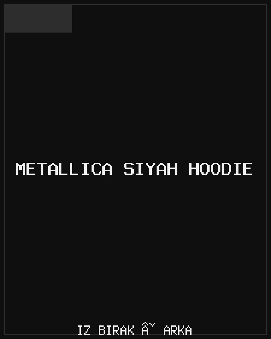 Metallica Siyah Hoodie Arka