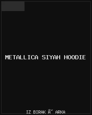 Metallica Siyah Hoodie Arka