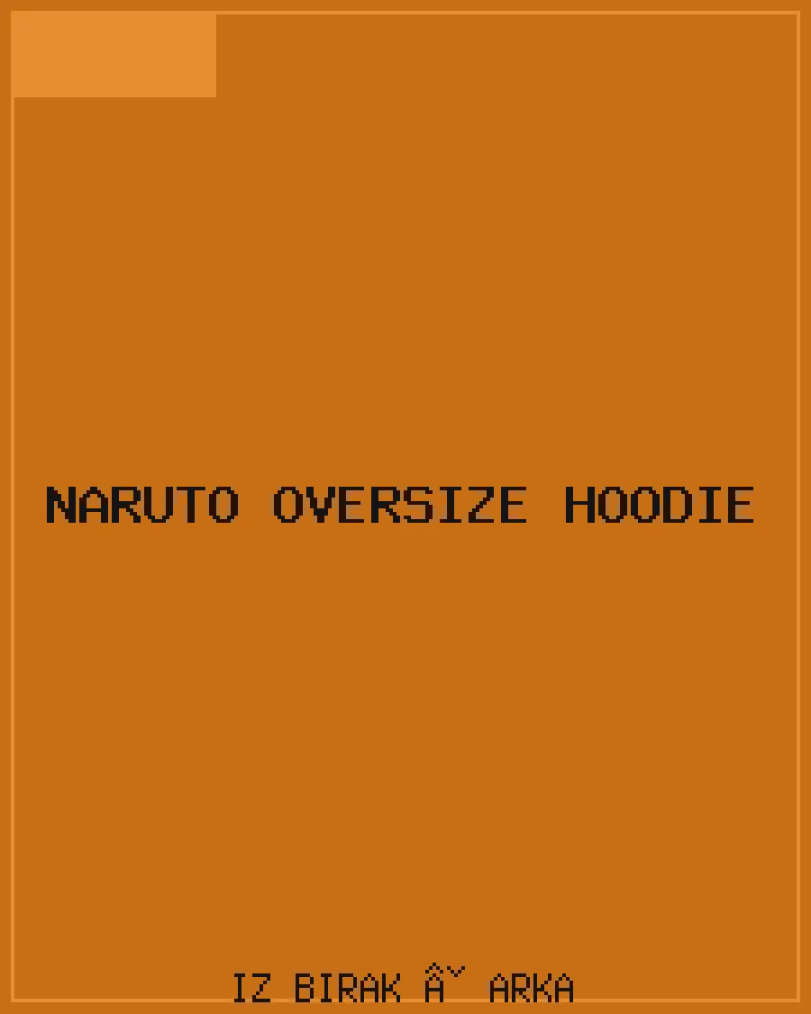 Naruto Oversize Hoodie Arka
