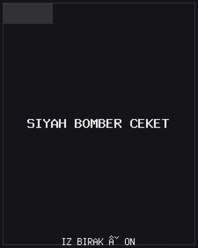 Siyah Bomber Ceket