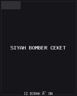 Siyah Bomber Ceket Ön