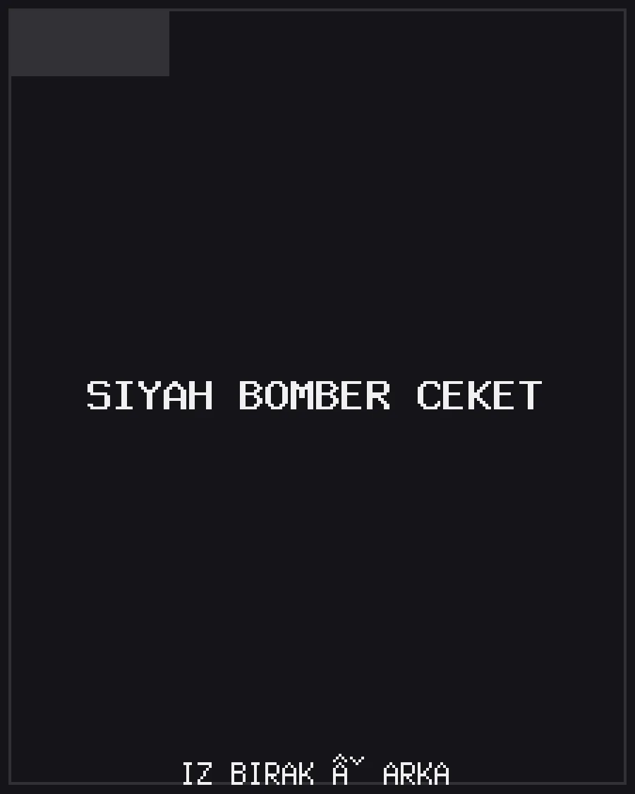 Siyah Bomber Ceket Arka