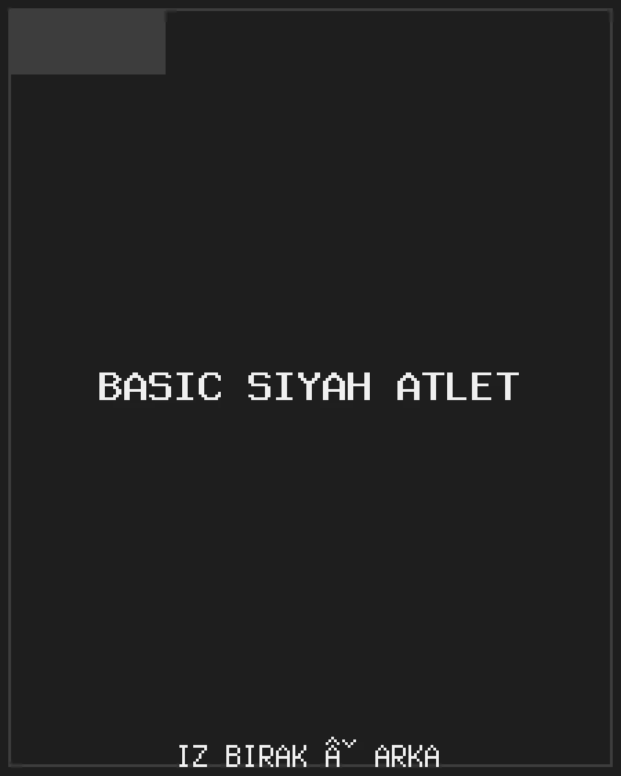 Basic Siyah Atlet Arka