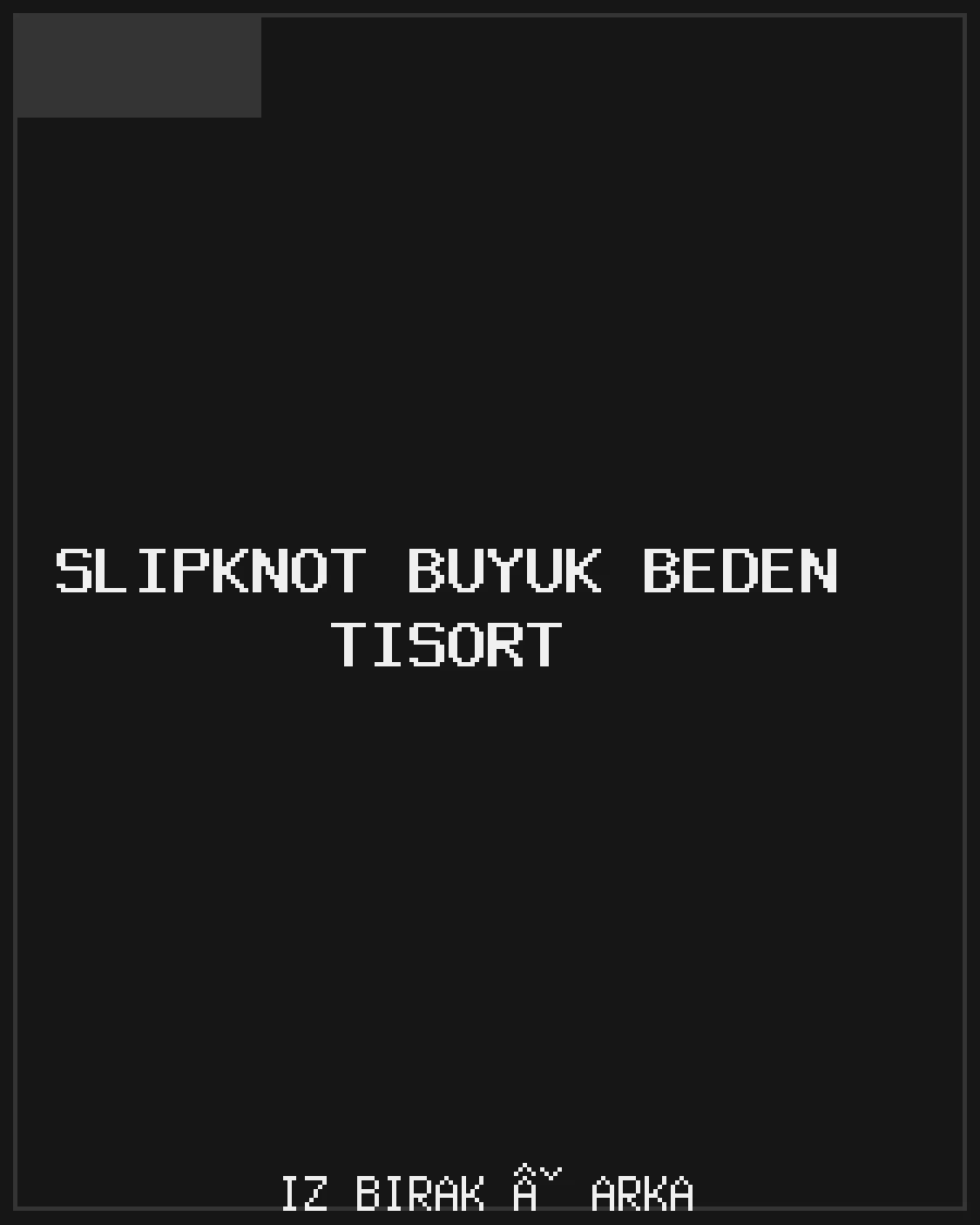 Slipknot Büyük Beden Tişört Arka