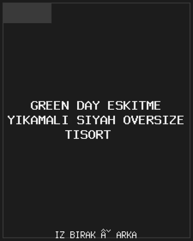 Green Day Eskitme Yıkamalı Siyah Oversize Tişört