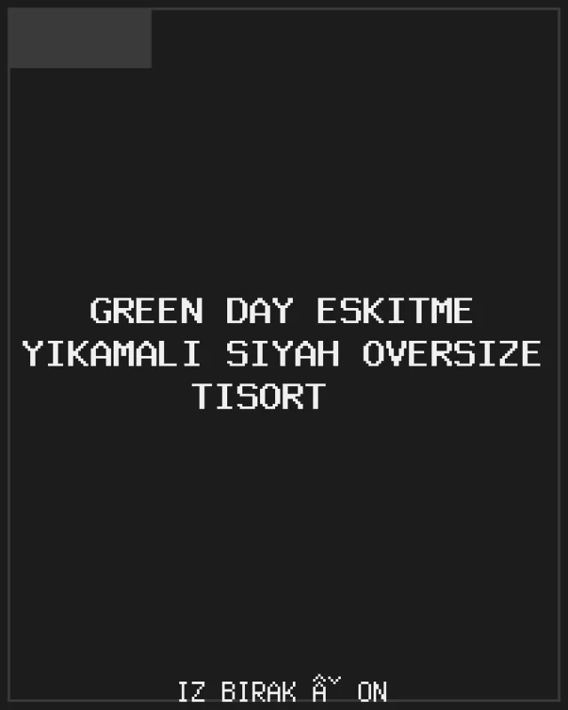 Green Day Eskitme Yıkamalı Siyah Oversize Tişört