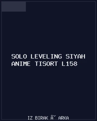 Solo Leveling Siyah Anime Tişört L158 Arka