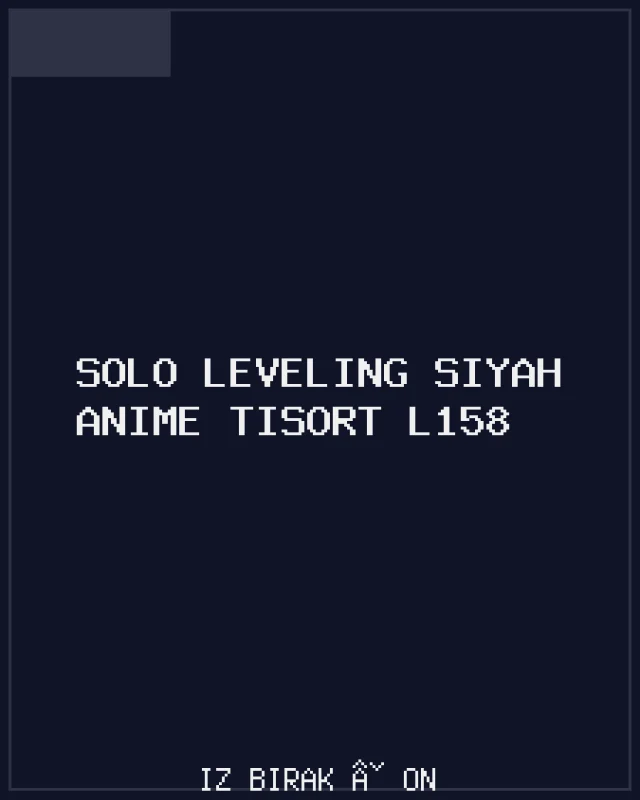 Solo Leveling Siyah Anime Tişört L158