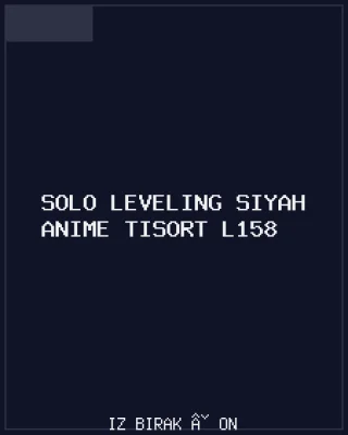 Solo Leveling Siyah Anime Tişört L158 Ön
