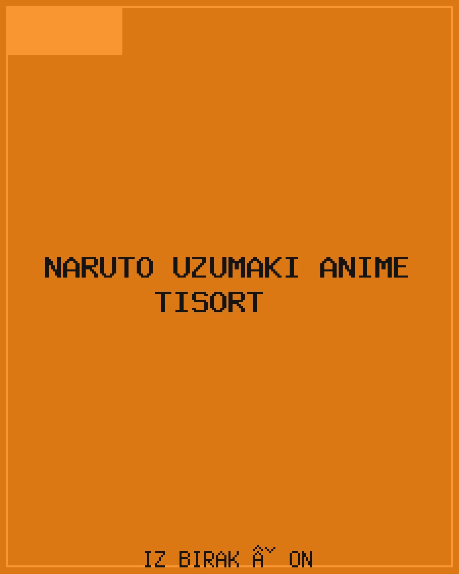 Naruto Uzumaki Anime Tişört Ön