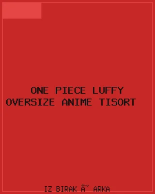 One Piece Luffy Oversize Anime Tişört Arka